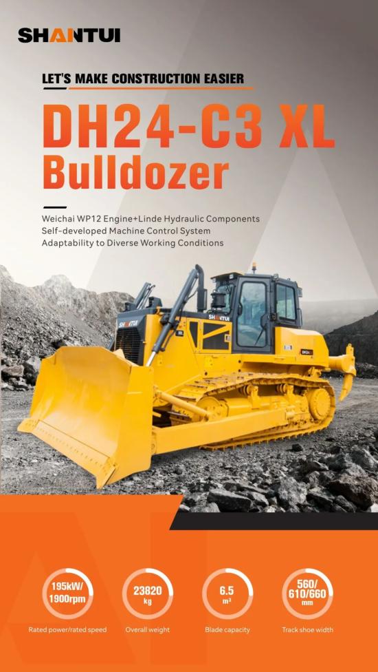 Shantui DH24-C3 XL Bulldozer for diverse engineering applications